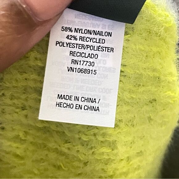 Wild Fable Women’s Gray Neon Green Colorblock Sweater Knit Beanie Hat OS - Picture 7 of 9